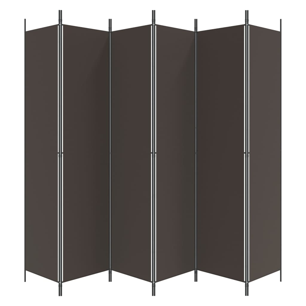Kamerscherm met 6 panelen 300x220 cm stof bruin is nu te koop bij PeponiXL, paradijselijk wonen!