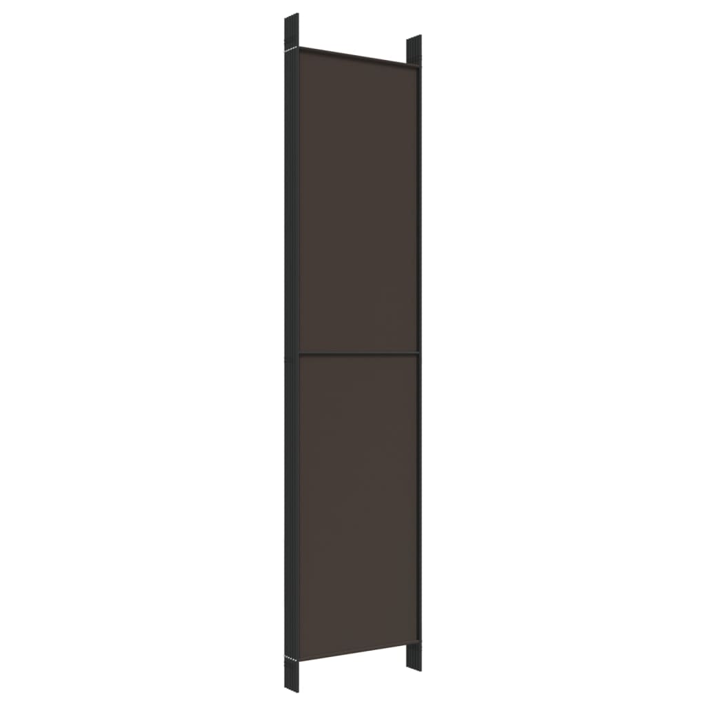 Kamerscherm met 6 panelen 300x220 cm stof bruin is nu te koop bij PeponiXL, paradijselijk wonen!