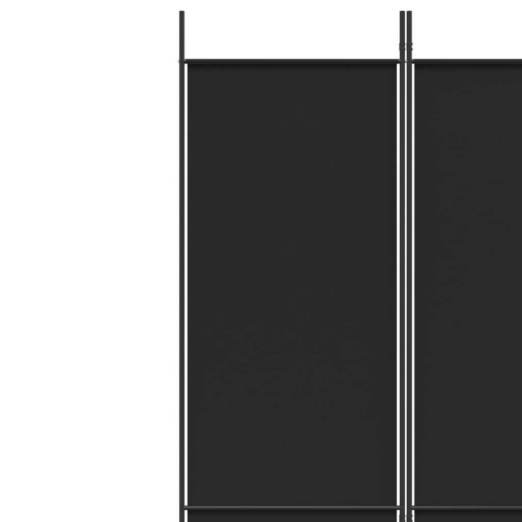 Kamerscherm met 6 panelen 300x220 cm stof zwart is nu te koop bij PeponiXL, paradijselijk wonen!