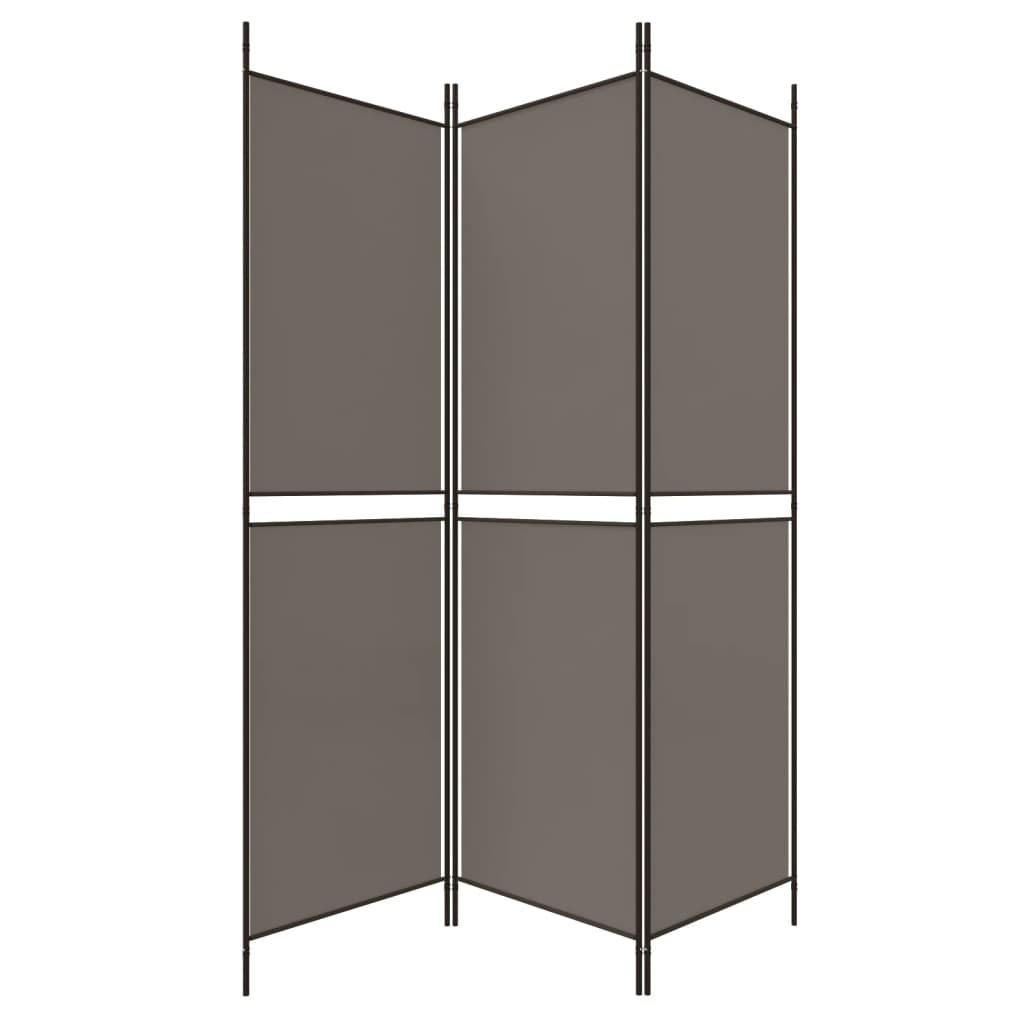 Kamerscherm met 3 panelen 150x180 cm stof antracietkleurig is nu te koop bij PeponiXL, paradijselijk wonen!