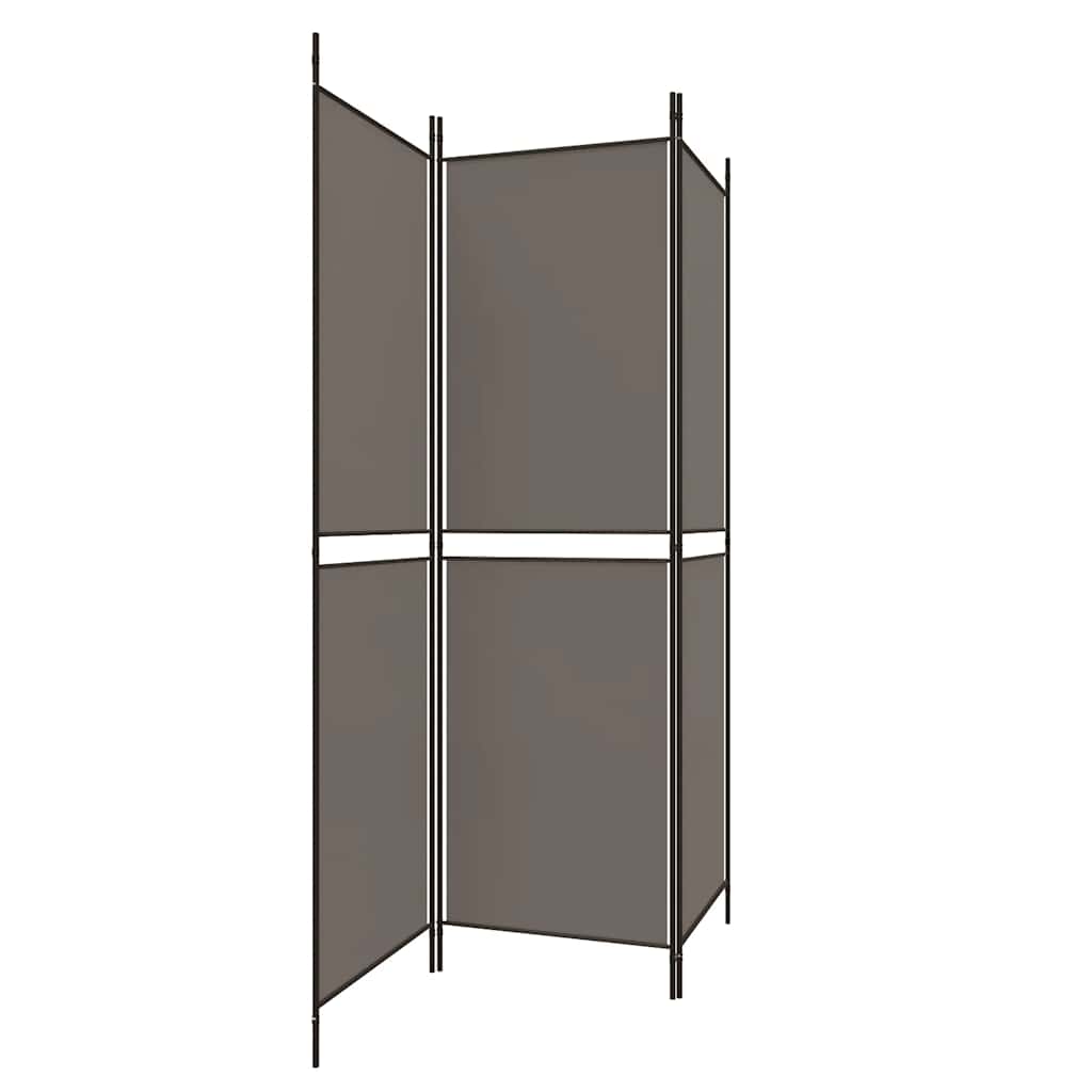 Kamerscherm met 3 panelen 150x180 cm stof antracietkleurig is nu te koop bij PeponiXL, paradijselijk wonen!