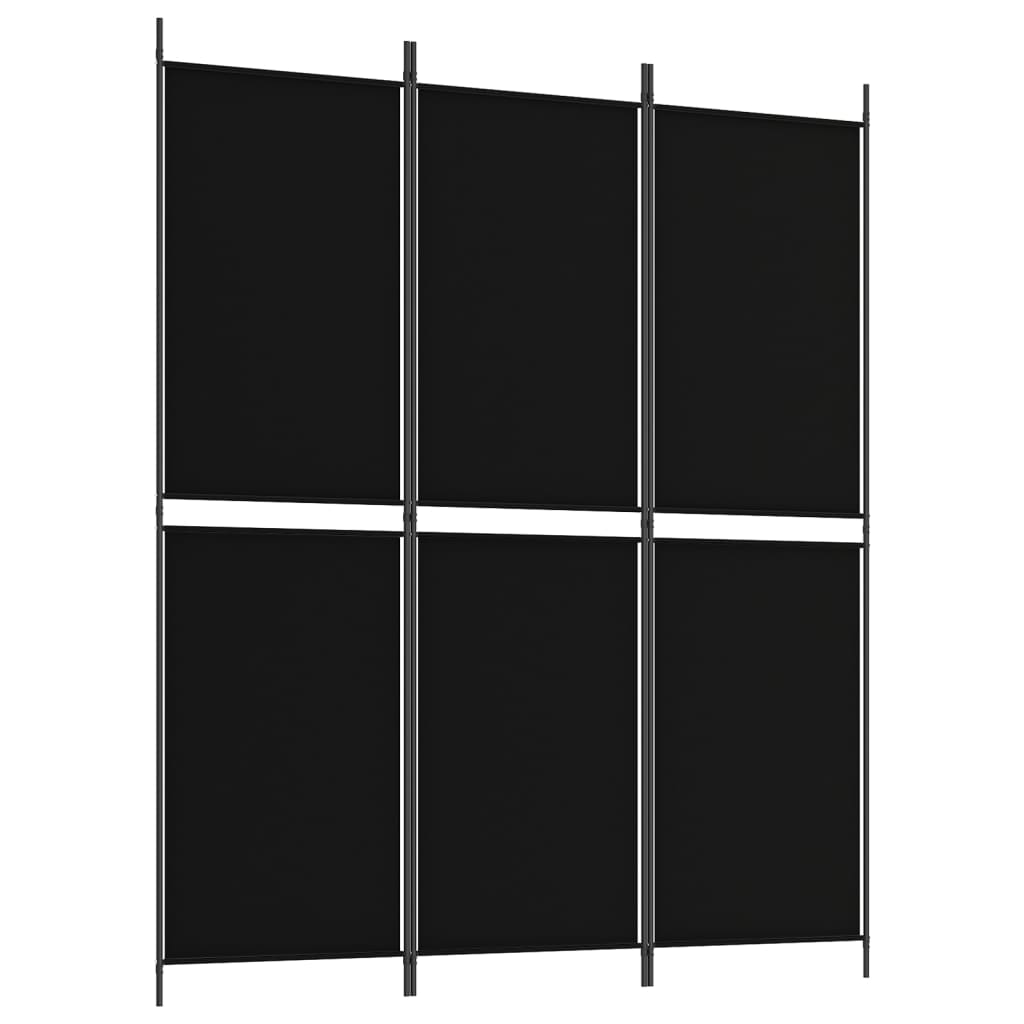 Kamerscherm met 3 panelen 150x180 cm stof zwart is nu te koop bij PeponiXL, paradijselijk wonen!