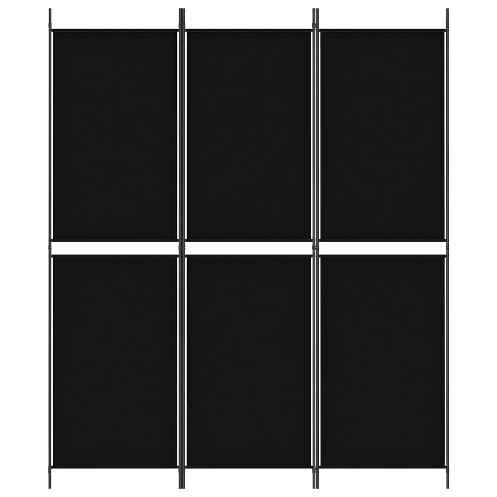 Kamerscherm met 3 panelen 150x180 cm stof zwart is nu te koop bij PeponiXL, paradijselijk wonen!