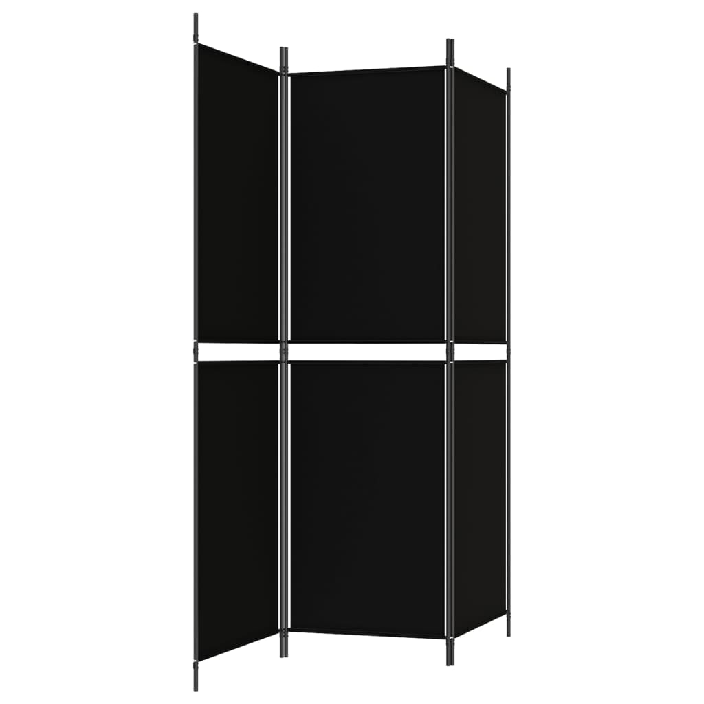 Kamerscherm met 3 panelen 150x180 cm stof zwart is nu te koop bij PeponiXL, paradijselijk wonen!