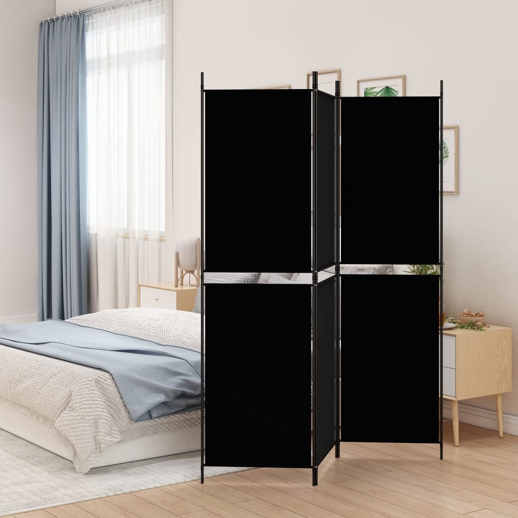 Kamerscherm met 3 panelen 150x180 cm stof zwart is nu te koop bij PeponiXL, paradijselijk wonen!