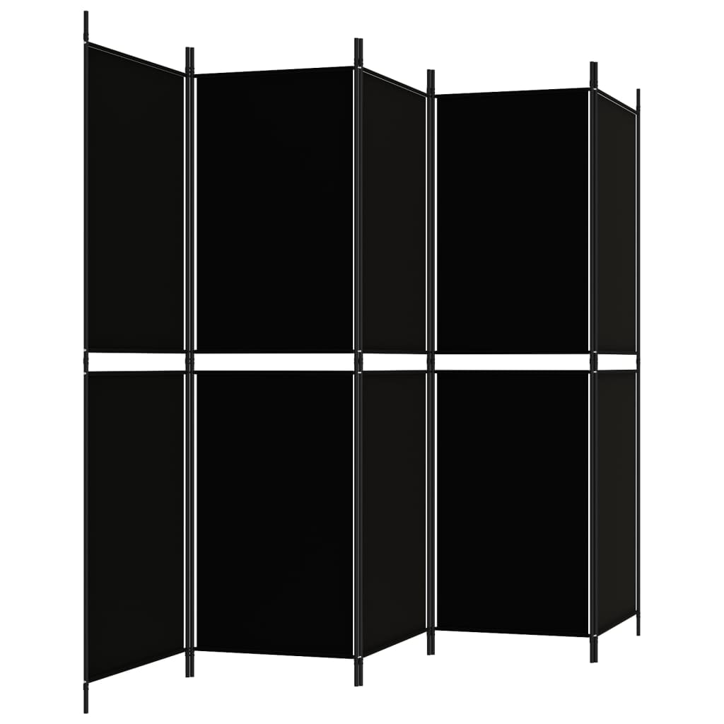 Kamerscherm met 5 panelen 250x180 cm stof zwart is nu te koop bij PeponiXL, paradijselijk wonen!