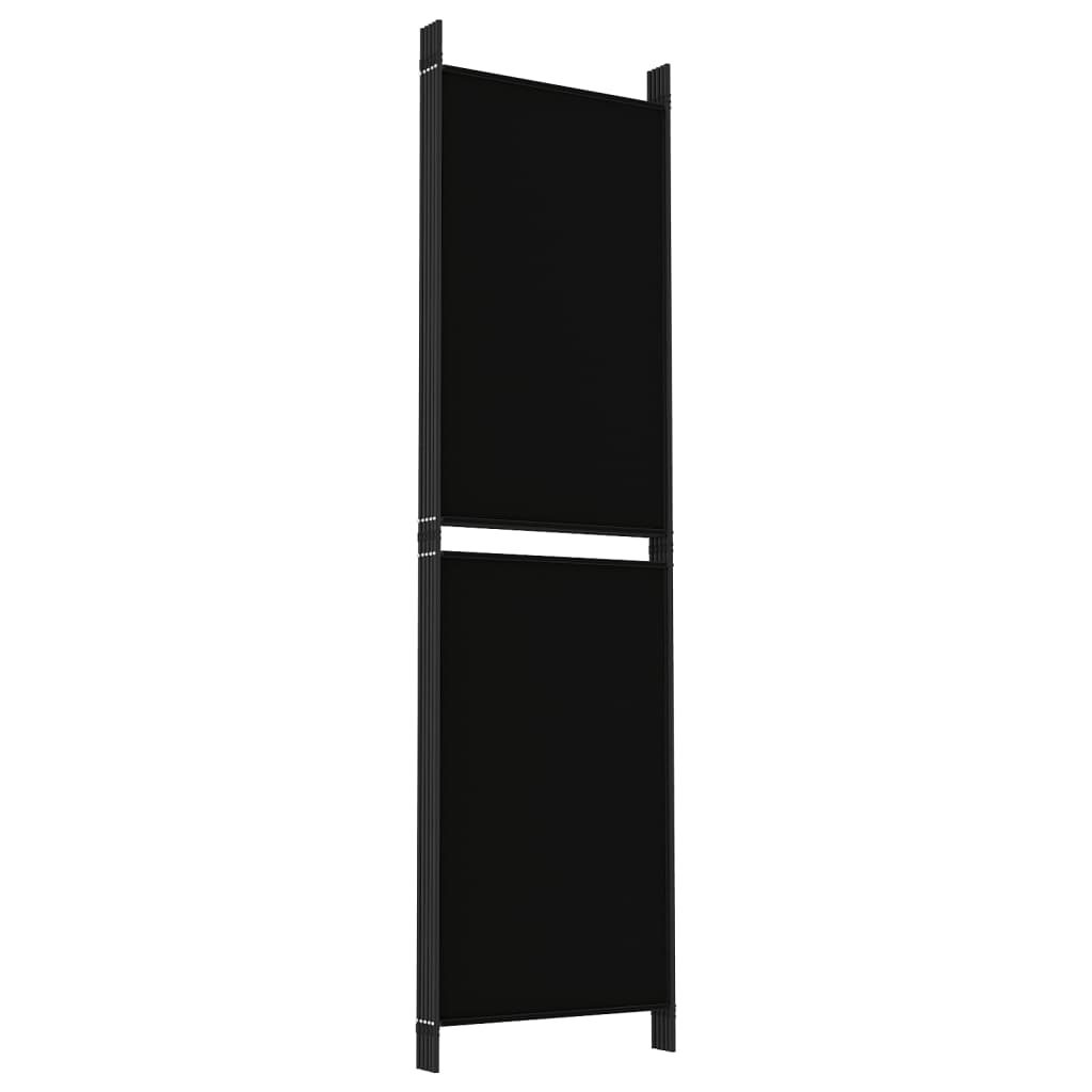 Kamerscherm met 5 panelen 250x180 cm stof zwart is nu te koop bij PeponiXL, paradijselijk wonen!