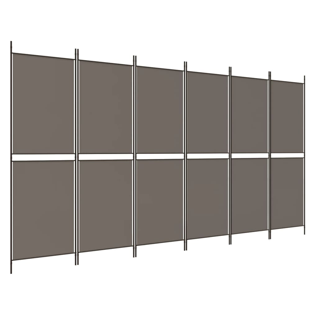 Kamerscherm met 6 panelen 300x180 cm antracietkleurig is nu te koop bij PeponiXL, paradijselijk wonen!