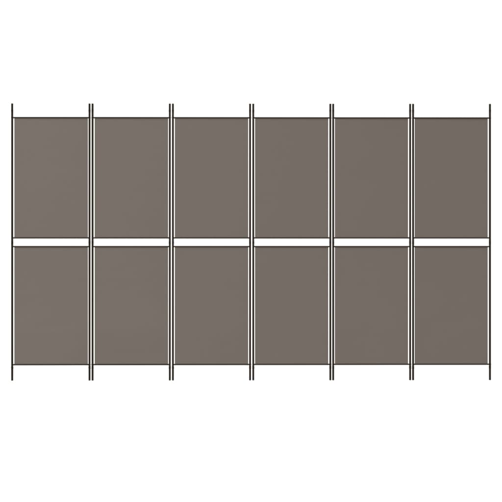 Kamerscherm met 6 panelen 300x180 cm antracietkleurig is nu te koop bij PeponiXL, paradijselijk wonen!