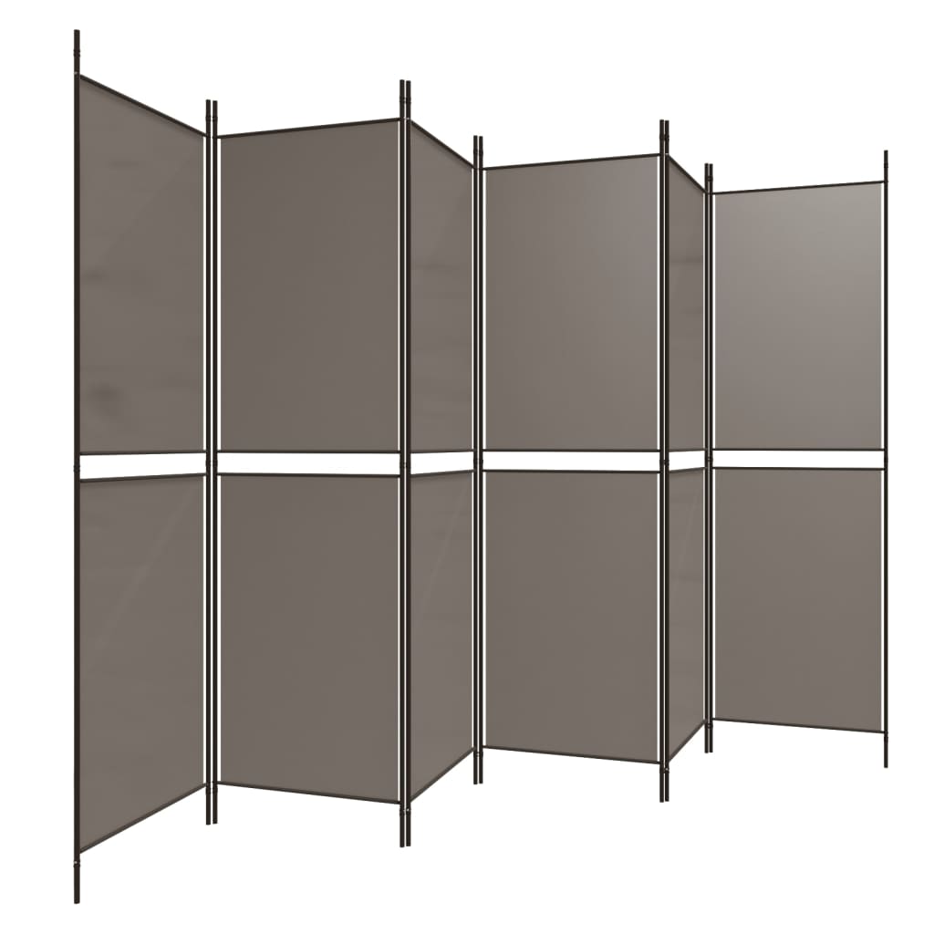 Kamerscherm met 6 panelen 300x180 cm antracietkleurig is nu te koop bij PeponiXL, paradijselijk wonen!