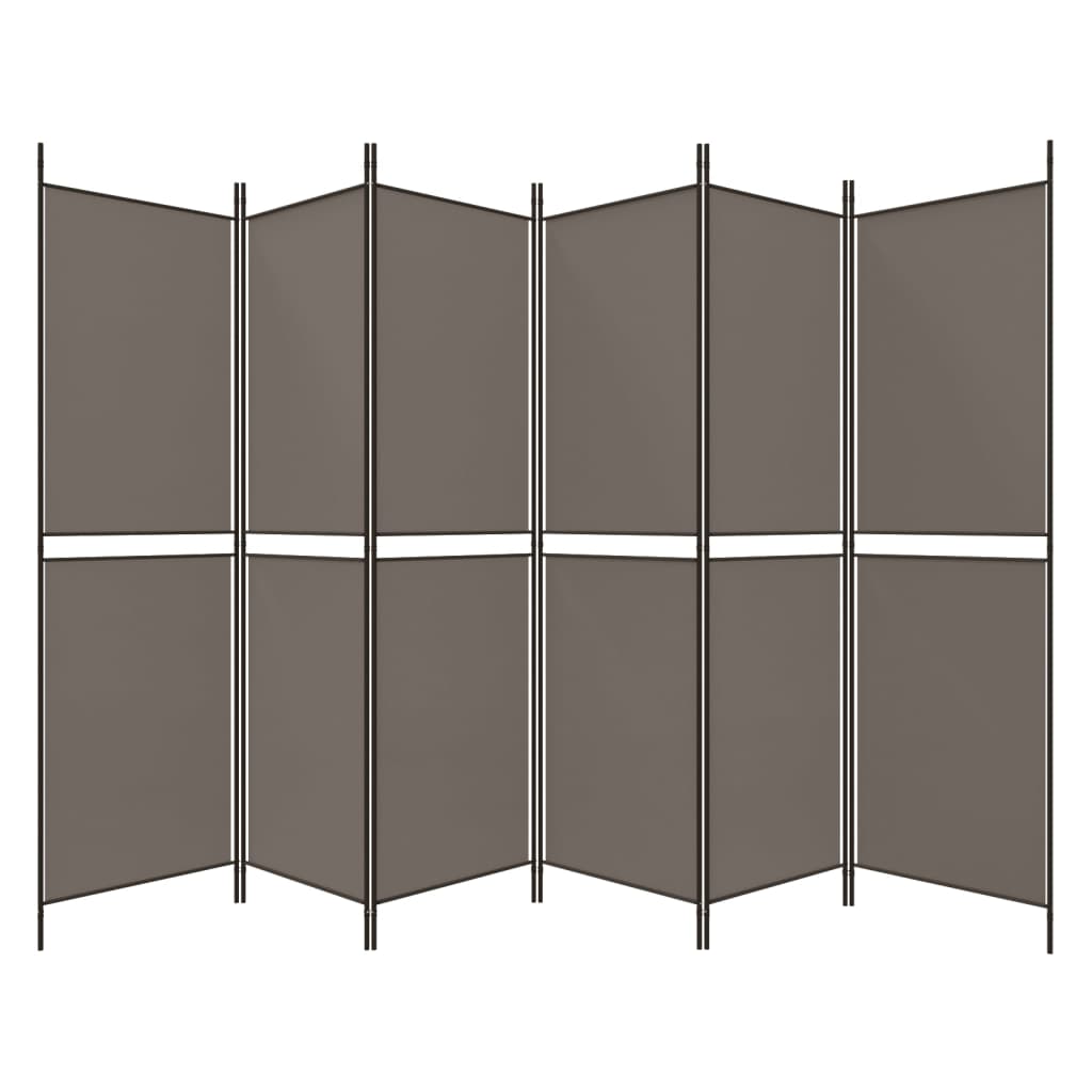 Kamerscherm met 6 panelen 300x180 cm antracietkleurig is nu te koop bij PeponiXL, paradijselijk wonen!
