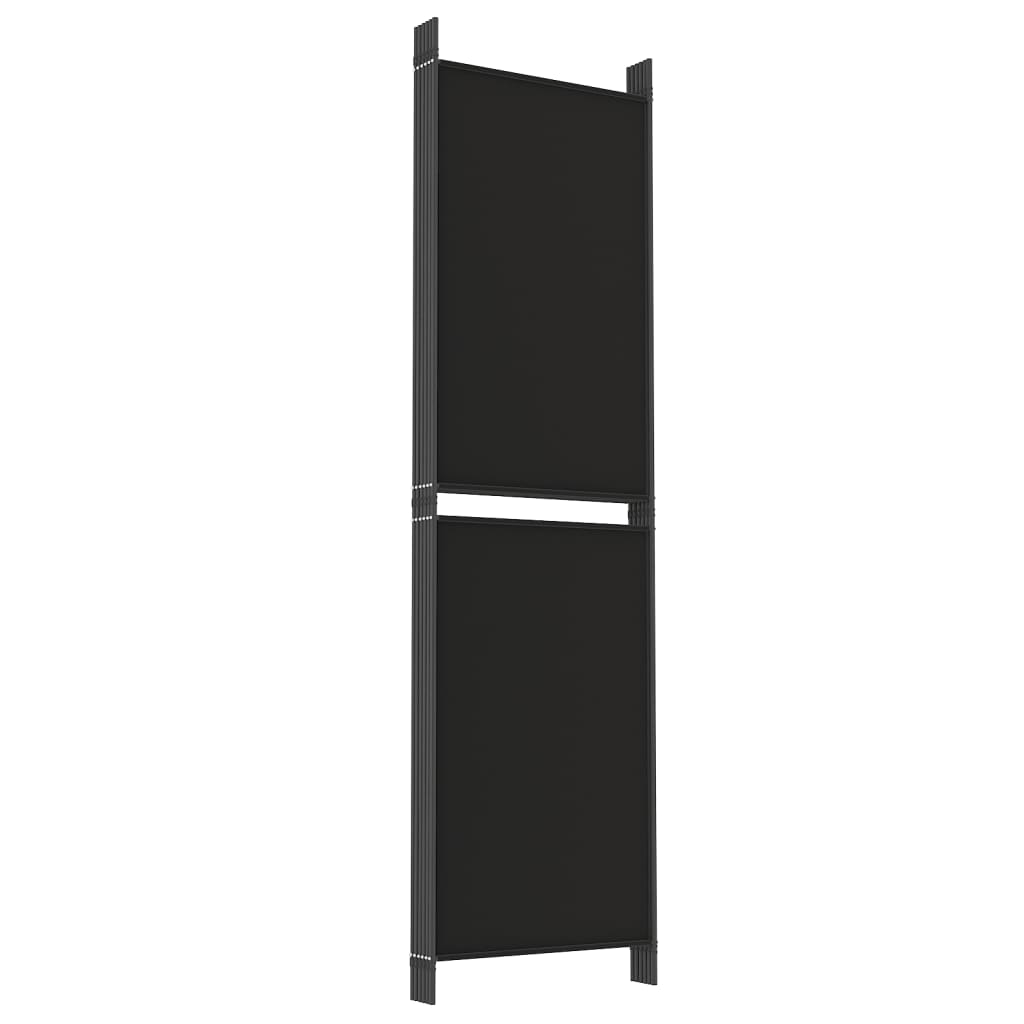 Kamerscherm met 6 panelen 300x180 cm stof zwart is nu te koop bij PeponiXL, paradijselijk wonen!