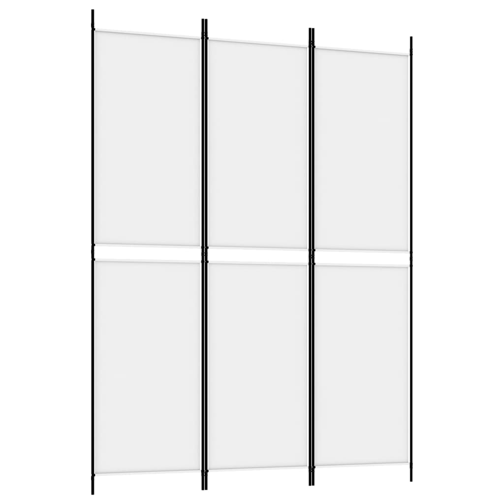 Kamerscherm met 3 panelen 150x200 cm stof wit is nu te koop bij PeponiXL, paradijselijk wonen!