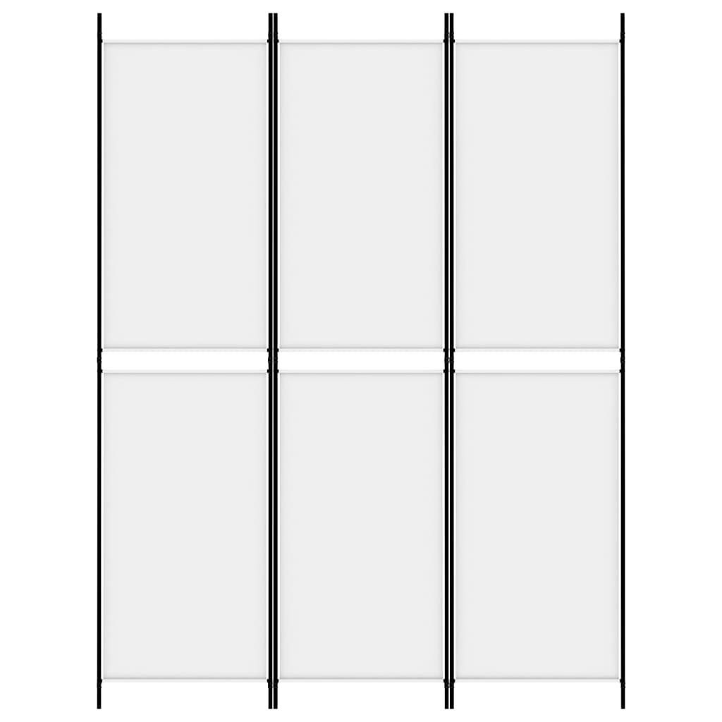 Kamerscherm met 3 panelen 150x200 cm stof wit is nu te koop bij PeponiXL, paradijselijk wonen!