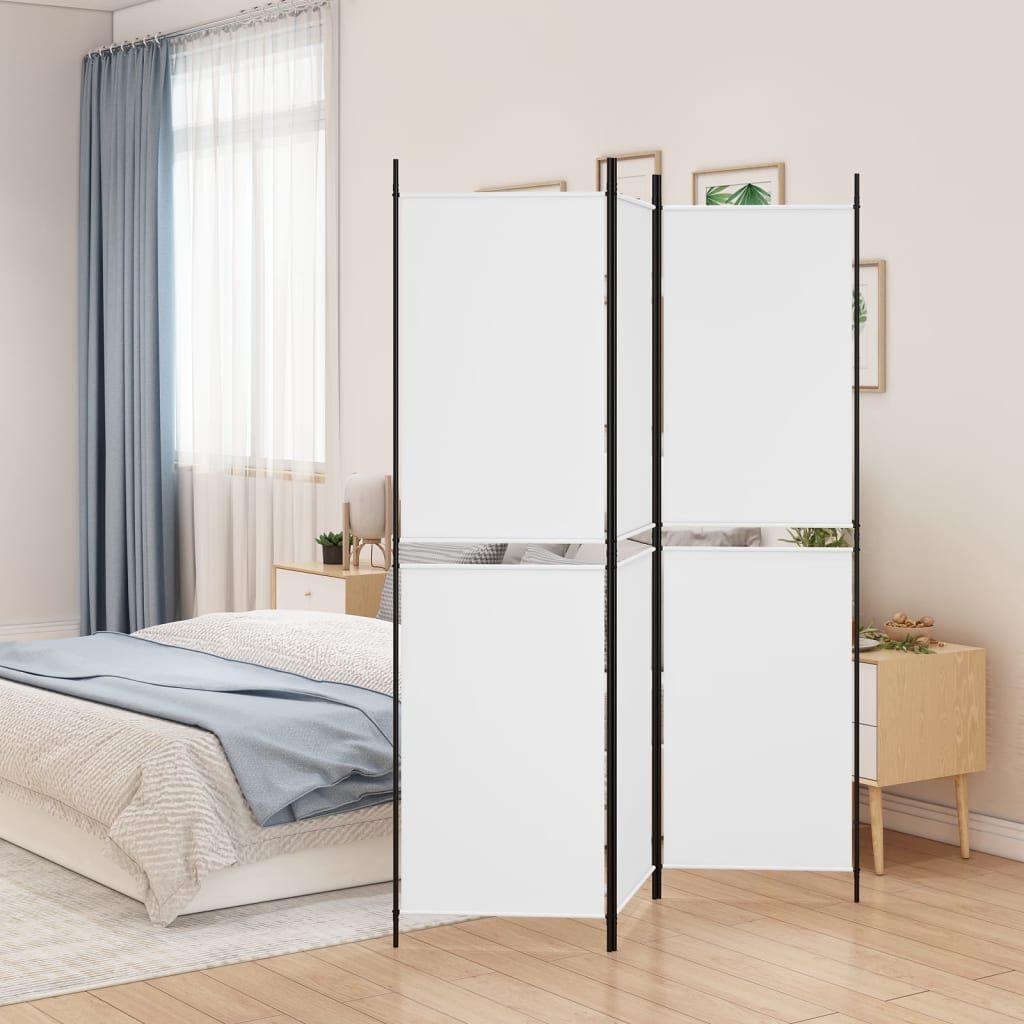 Kamerscherm met 3 panelen 150x200 cm stof wit is nu te koop bij PeponiXL, paradijselijk wonen!