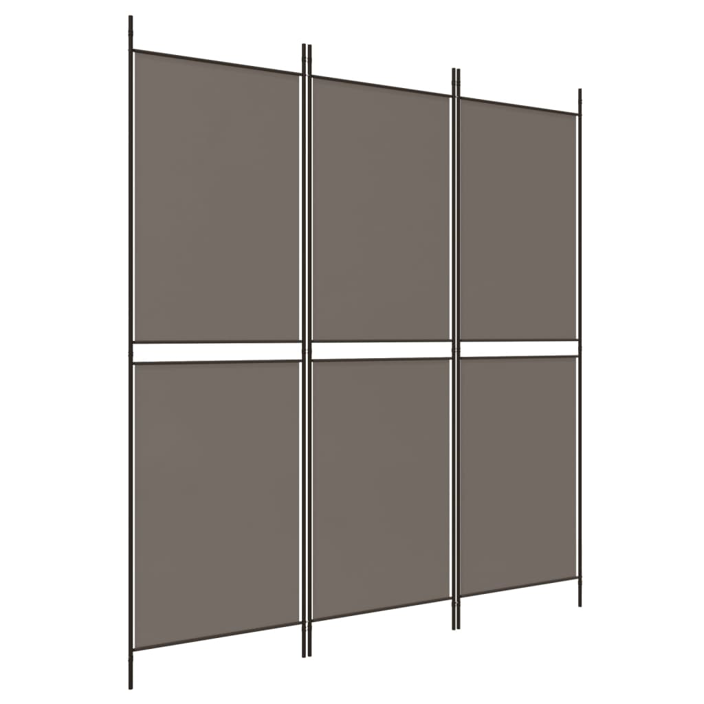 Kamerscherm met 3 panelen 150x200 cm stof antracietkleurig is nu te koop bij PeponiXL, paradijselijk wonen!