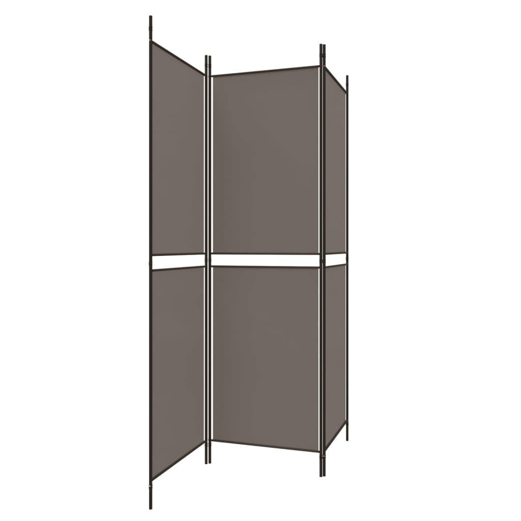 Kamerscherm met 3 panelen 150x200 cm stof antracietkleurig is nu te koop bij PeponiXL, paradijselijk wonen!