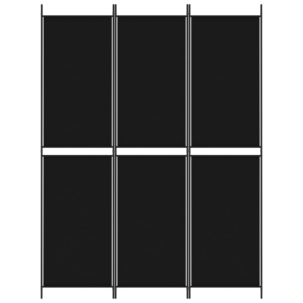 Kamerscherm met 3 panelen 150x200 cm stof zwart is nu te koop bij PeponiXL, paradijselijk wonen!