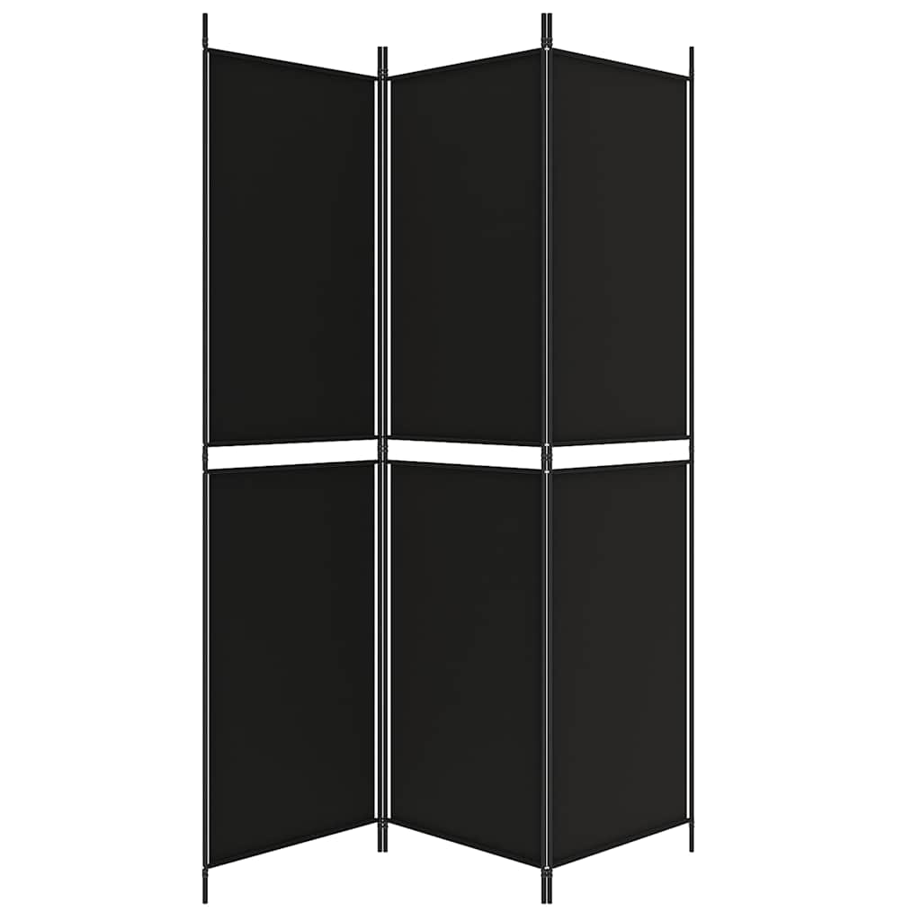 Kamerscherm met 3 panelen 150x200 cm stof zwart is nu te koop bij PeponiXL, paradijselijk wonen!