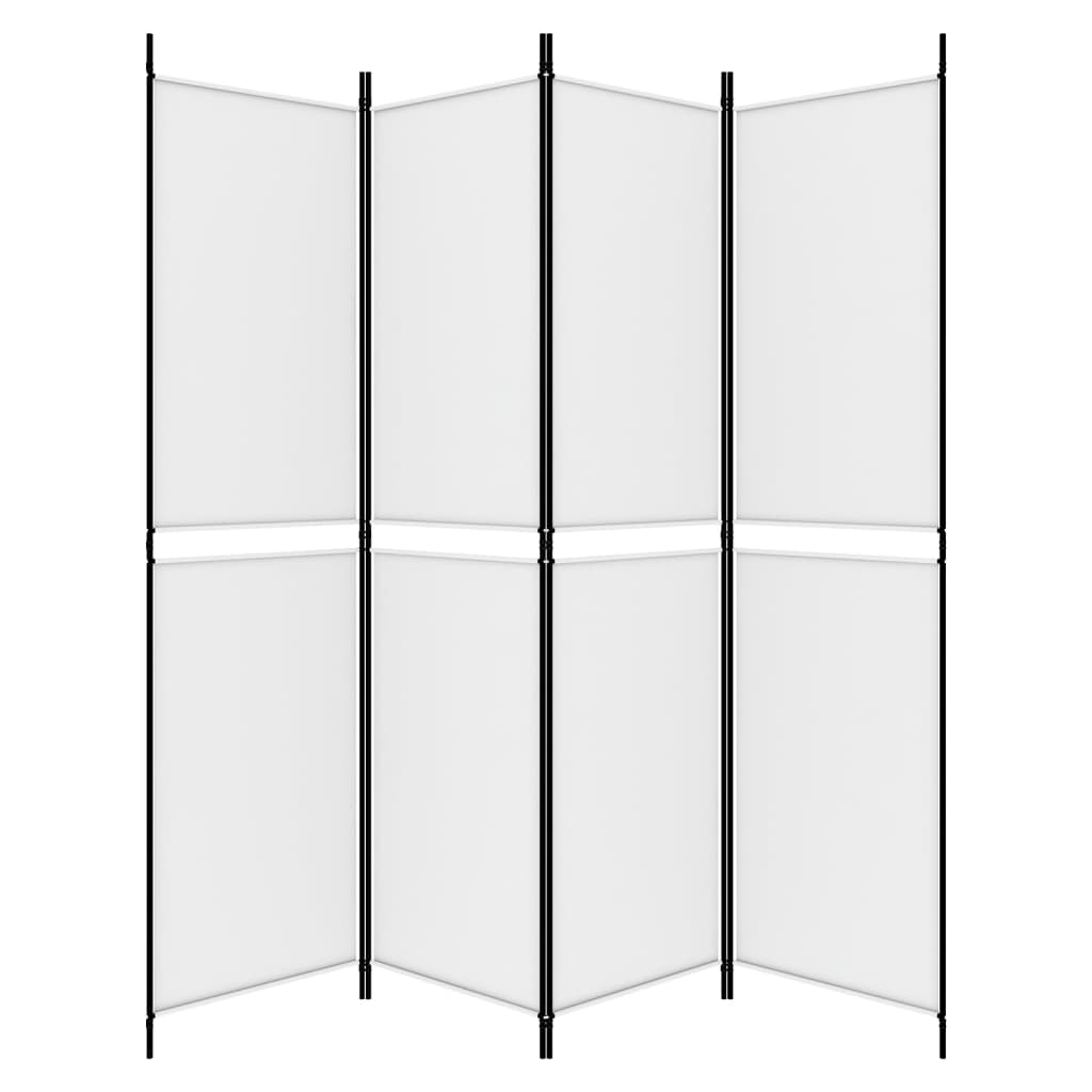 Kamerscherm met 4 panelen 200x200 cm stof wit is nu te koop bij PeponiXL, paradijselijk wonen!