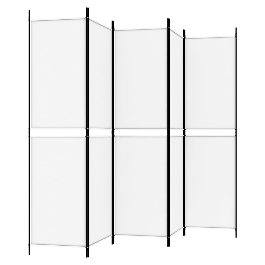 Kamerscherm met 5 panelen 250x200 cm stof wit is nu te koop bij PeponiXL, paradijselijk wonen!