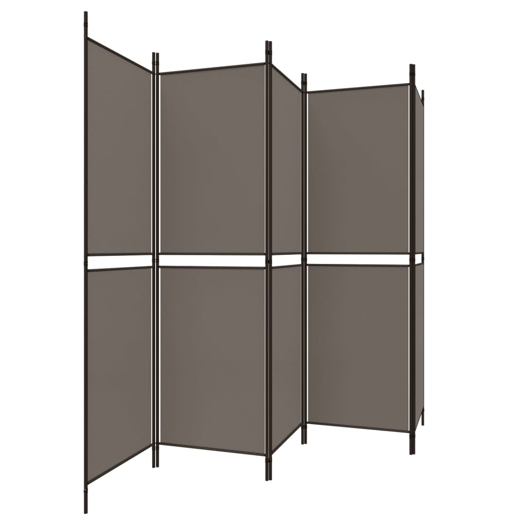 Kamerscherm met 5 panelen 300x200 cm stof antracietkleurig is nu te koop bij PeponiXL, paradijselijk wonen!