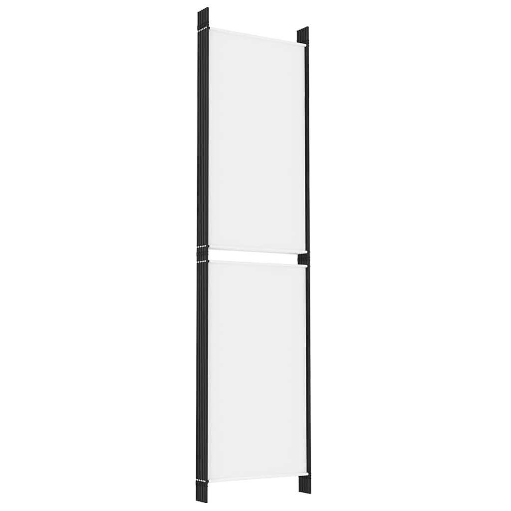 Kamerscherm met 6 panelen 300x200 cm stof wit is nu te koop bij PeponiXL, paradijselijk wonen!