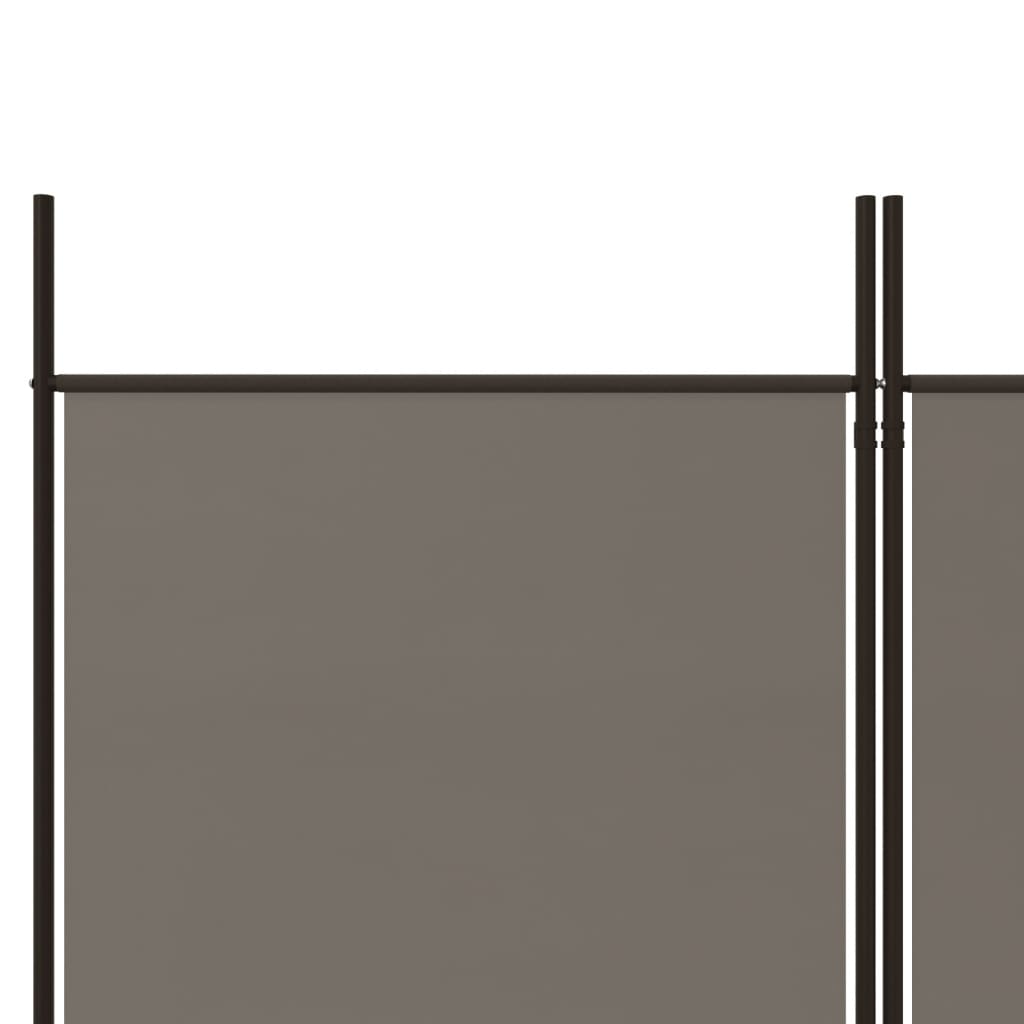 Kamerscherm met 6 panelen 300x200 cm stof antracietkleurig is nu te koop bij PeponiXL, paradijselijk wonen!