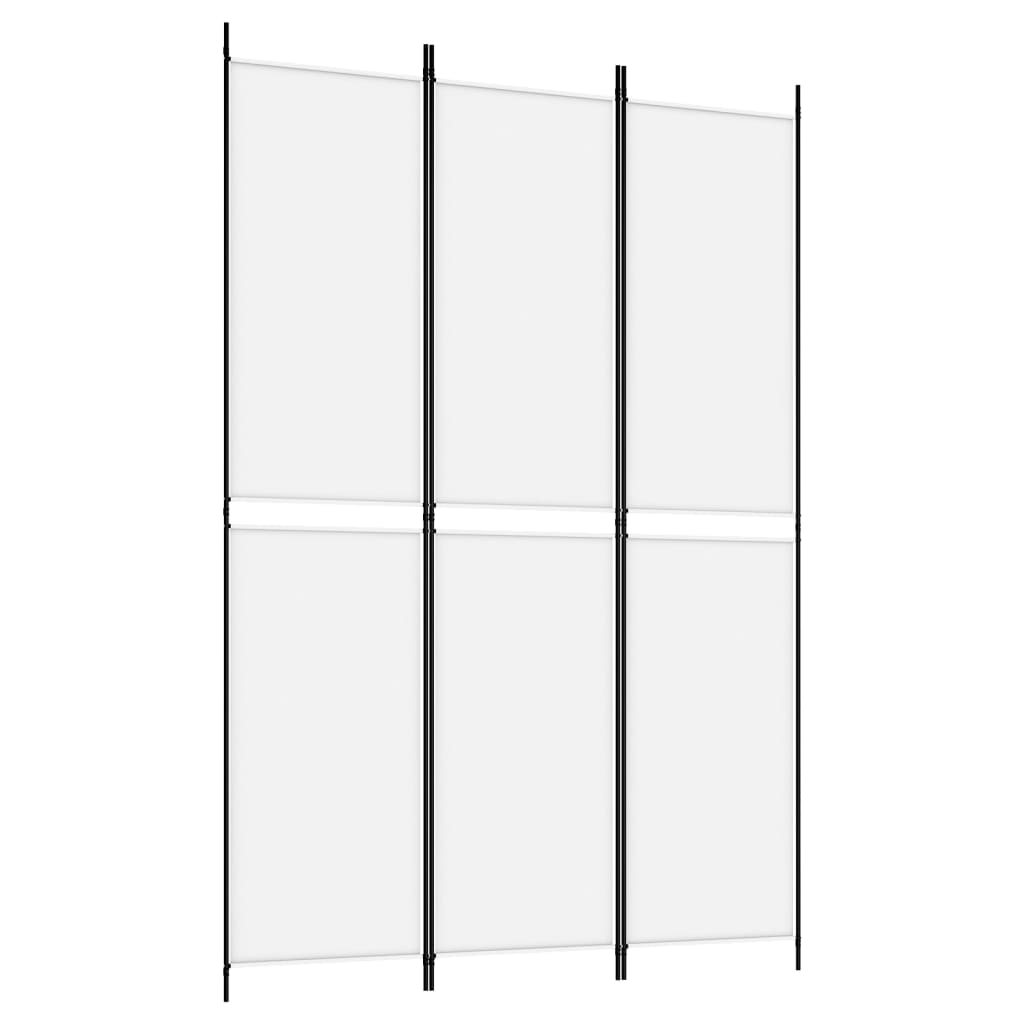 Kamerscherm met 3 panelen 150x220 cm stof wit is nu te koop bij PeponiXL, paradijselijk wonen!