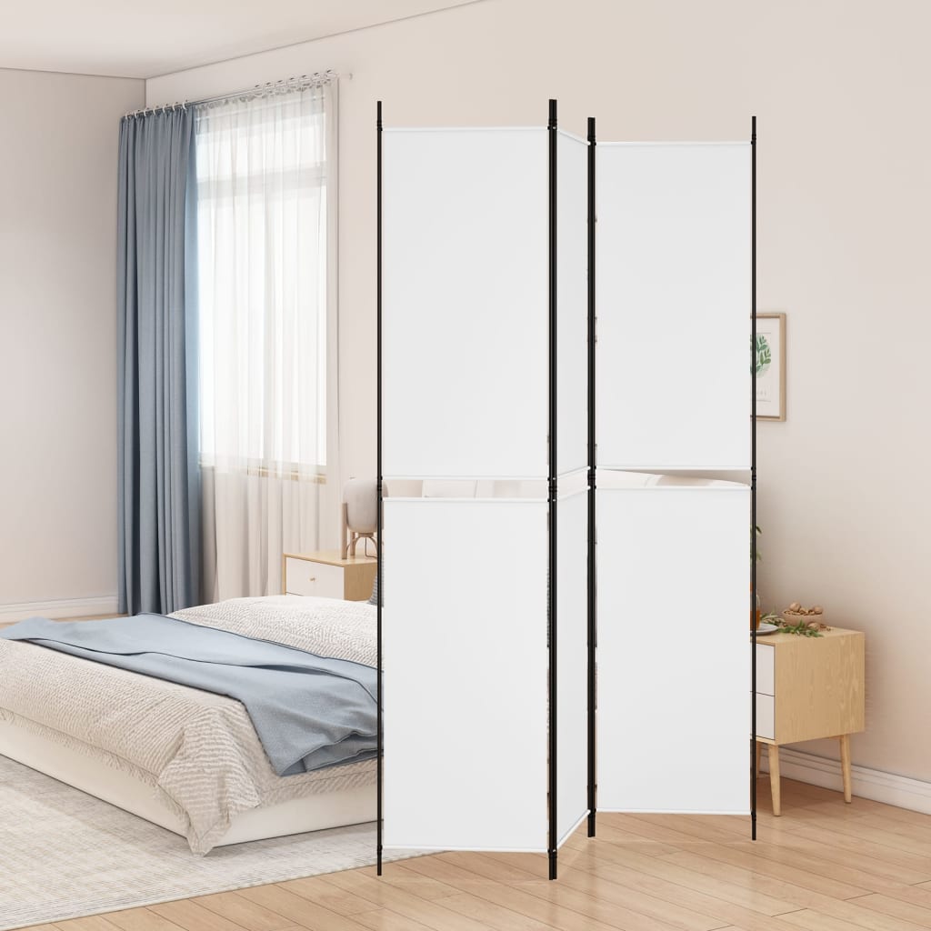 Kamerscherm met 3 panelen 150x220 cm stof wit is nu te koop bij PeponiXL, paradijselijk wonen!