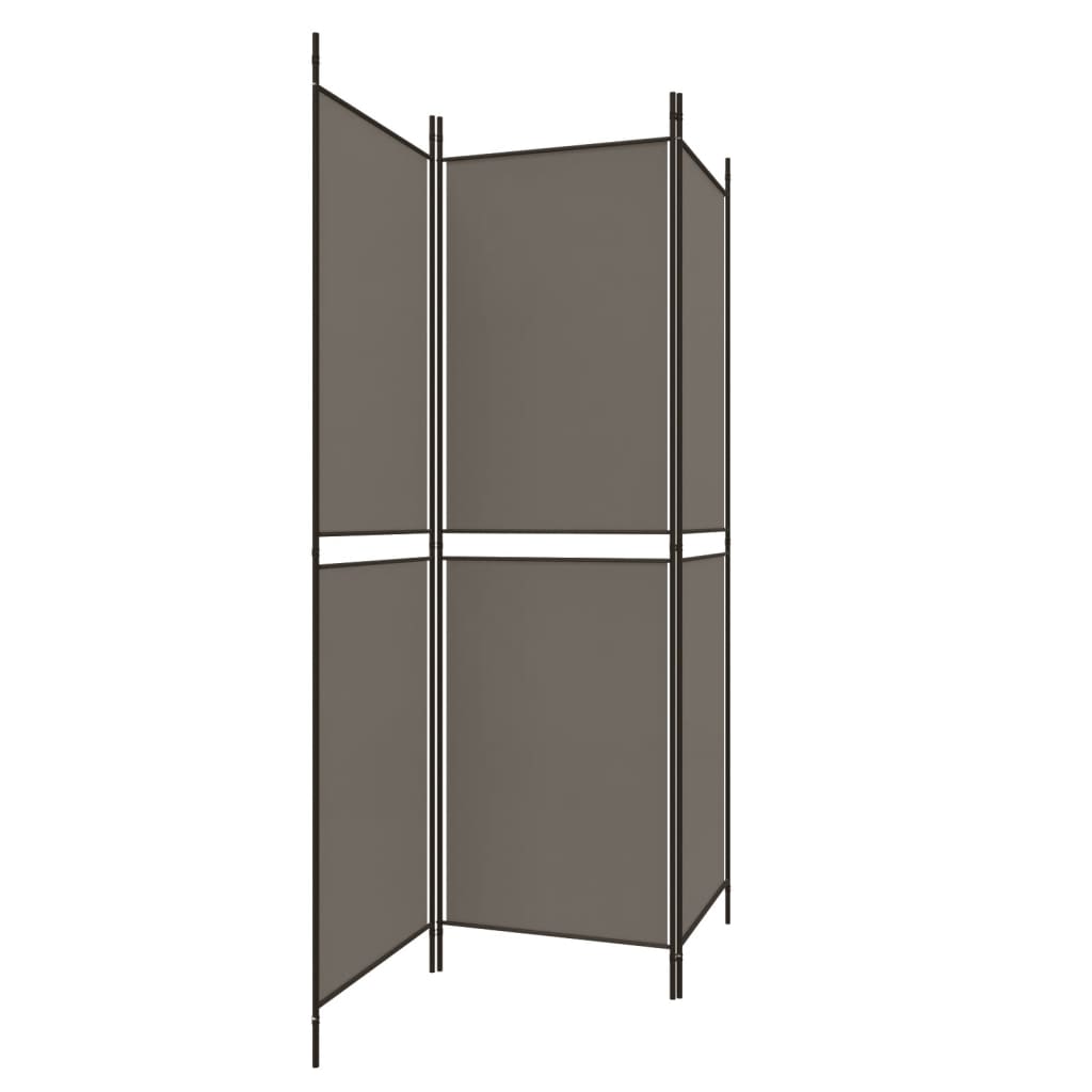 Kamerscherm met 3 panelen 150x220 cm stof antracietkleurig is nu te koop bij PeponiXL, paradijselijk wonen!