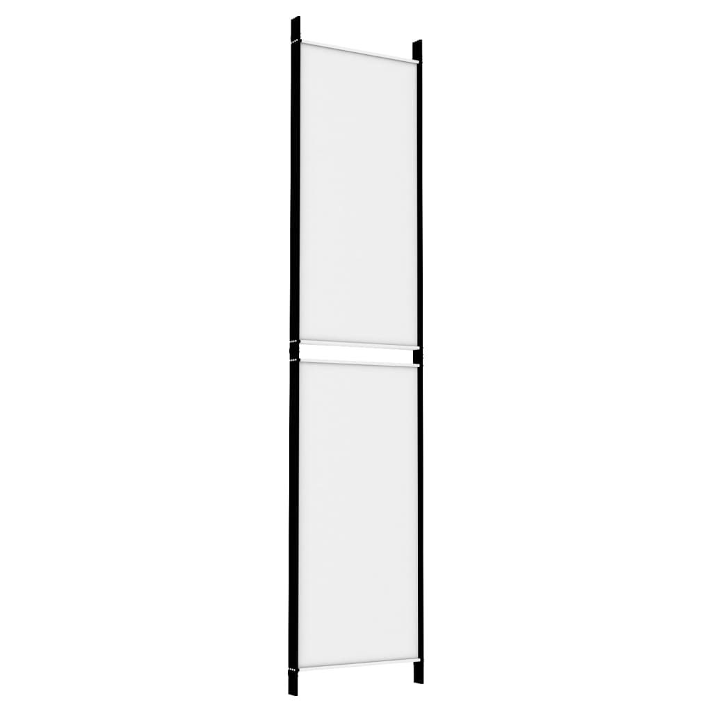 Kamerscherm met 4 panelen 200x220 cm stof wit is nu te koop bij PeponiXL, paradijselijk wonen!