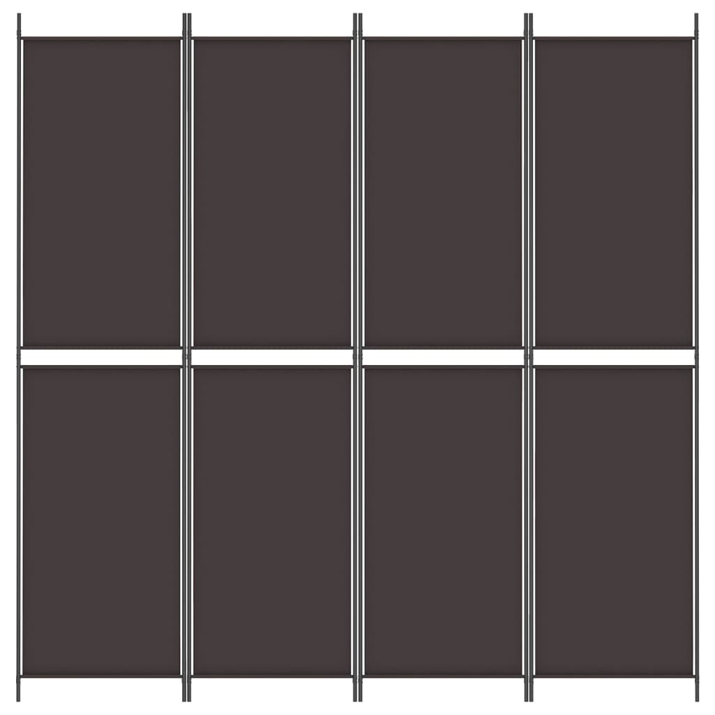 Kamerscherm met 4 panelen 200x220 cm stof bruin is nu te koop bij PeponiXL, paradijselijk wonen!
