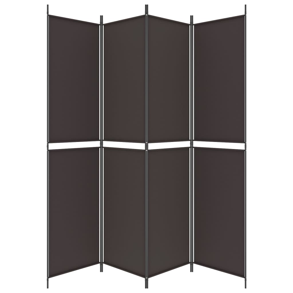 Kamerscherm met 4 panelen 200x220 cm stof bruin is nu te koop bij PeponiXL, paradijselijk wonen!