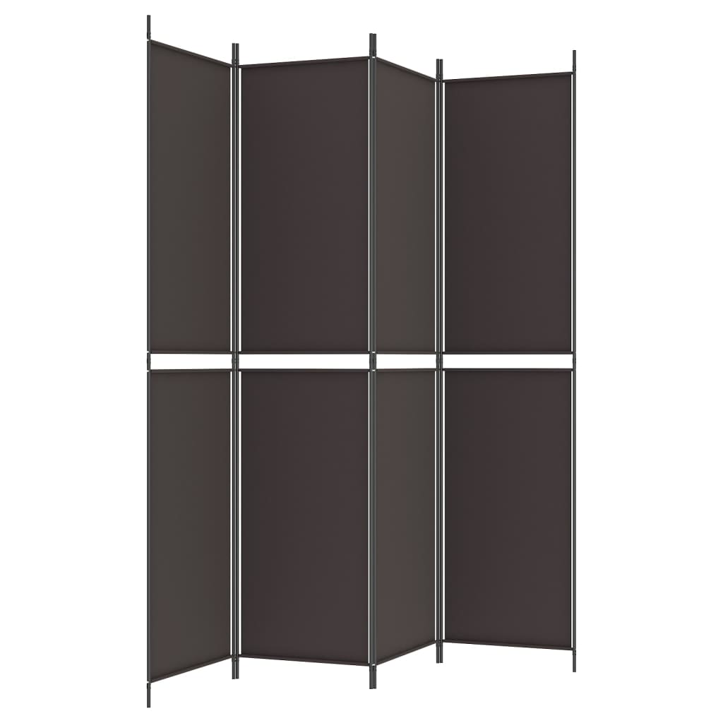 Kamerscherm met 4 panelen 200x220 cm stof bruin is nu te koop bij PeponiXL, paradijselijk wonen!