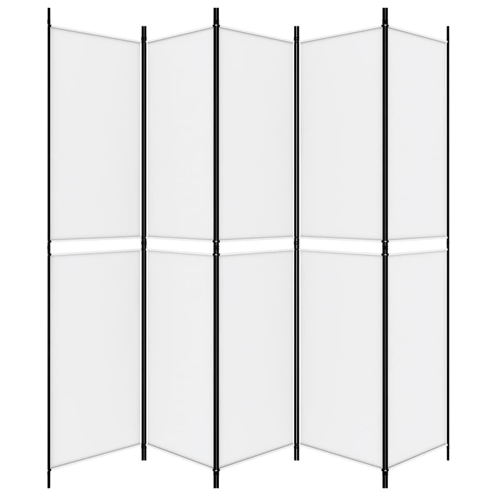 Kamerscherm met 5 panelen 250x220 cm stof wit is nu te koop bij PeponiXL, paradijselijk wonen!