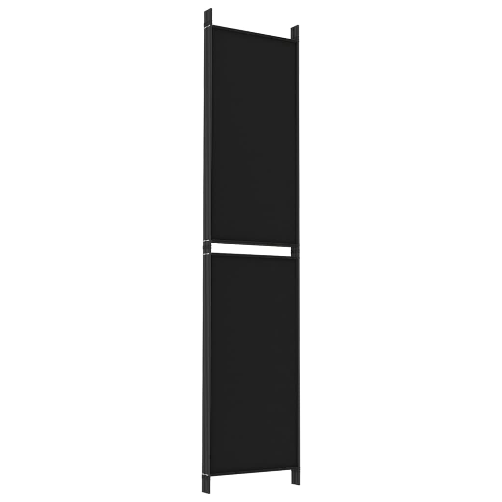 Kamerscherm met 5 panelen 250x220 cm stof zwart is nu te koop bij PeponiXL, paradijselijk wonen!