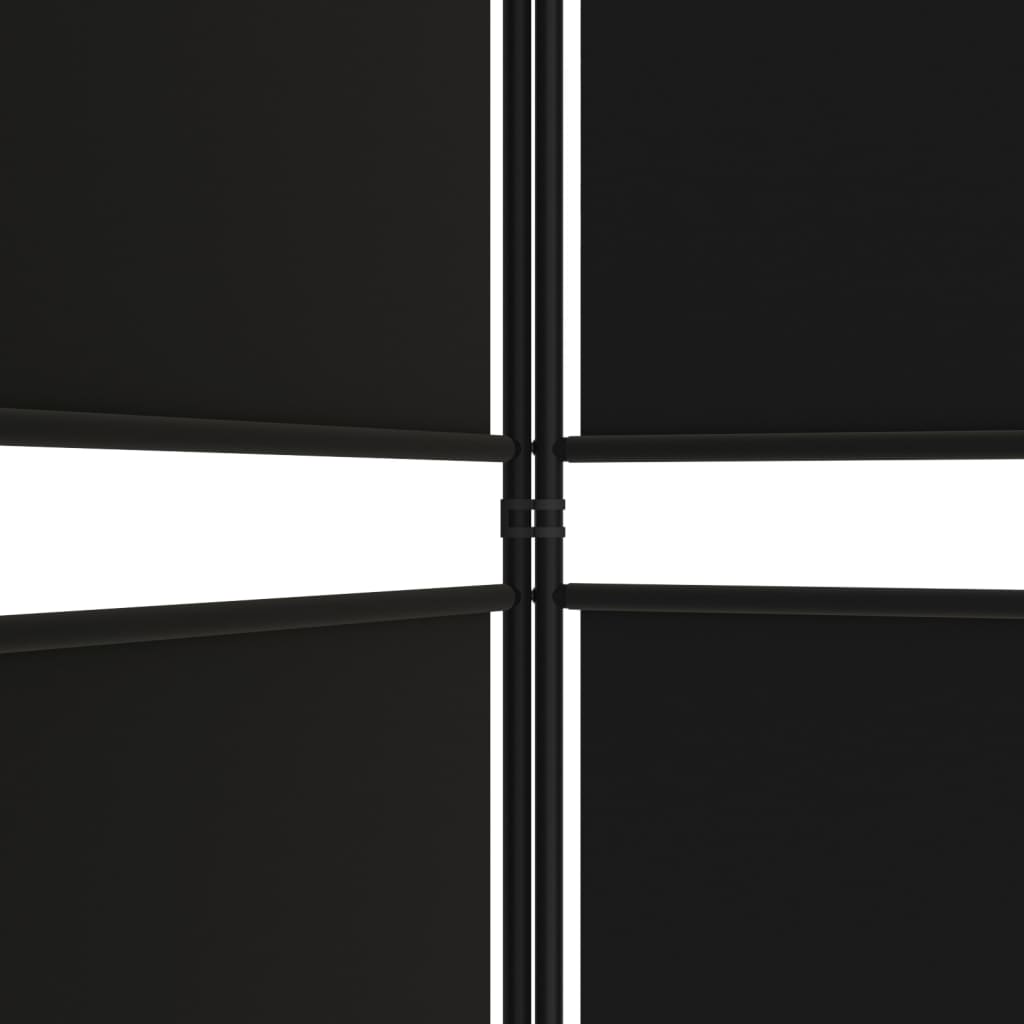 Kamerscherm met 5 panelen 250x220 cm stof zwart is nu te koop bij PeponiXL, paradijselijk wonen!