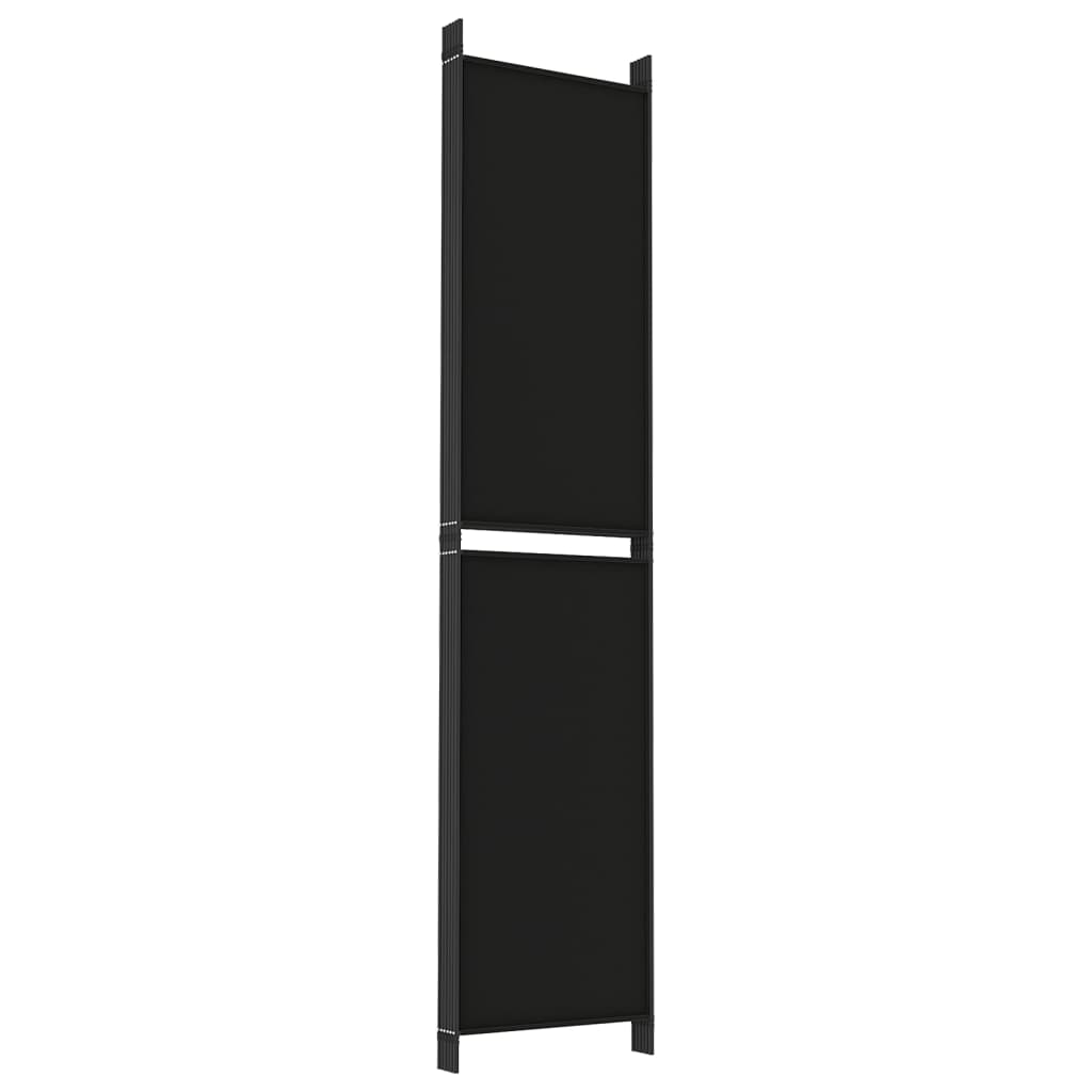 Kamerscherm met 6 panelen 300x220 cm stof zwart is nu te koop bij PeponiXL, paradijselijk wonen!