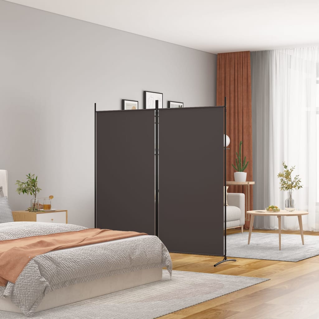 Kamerscherm met 2 panelen 175x180 cm stof bruin is nu te koop bij PeponiXL, paradijselijk wonen!