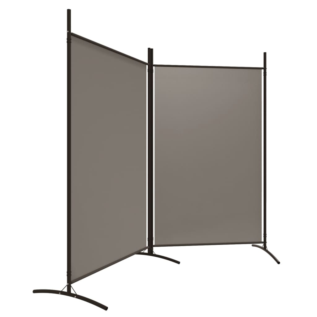 Kamerscherm met 2 panelen 175x180 cm stof antracietkleurig is nu te koop bij PeponiXL, paradijselijk wonen!