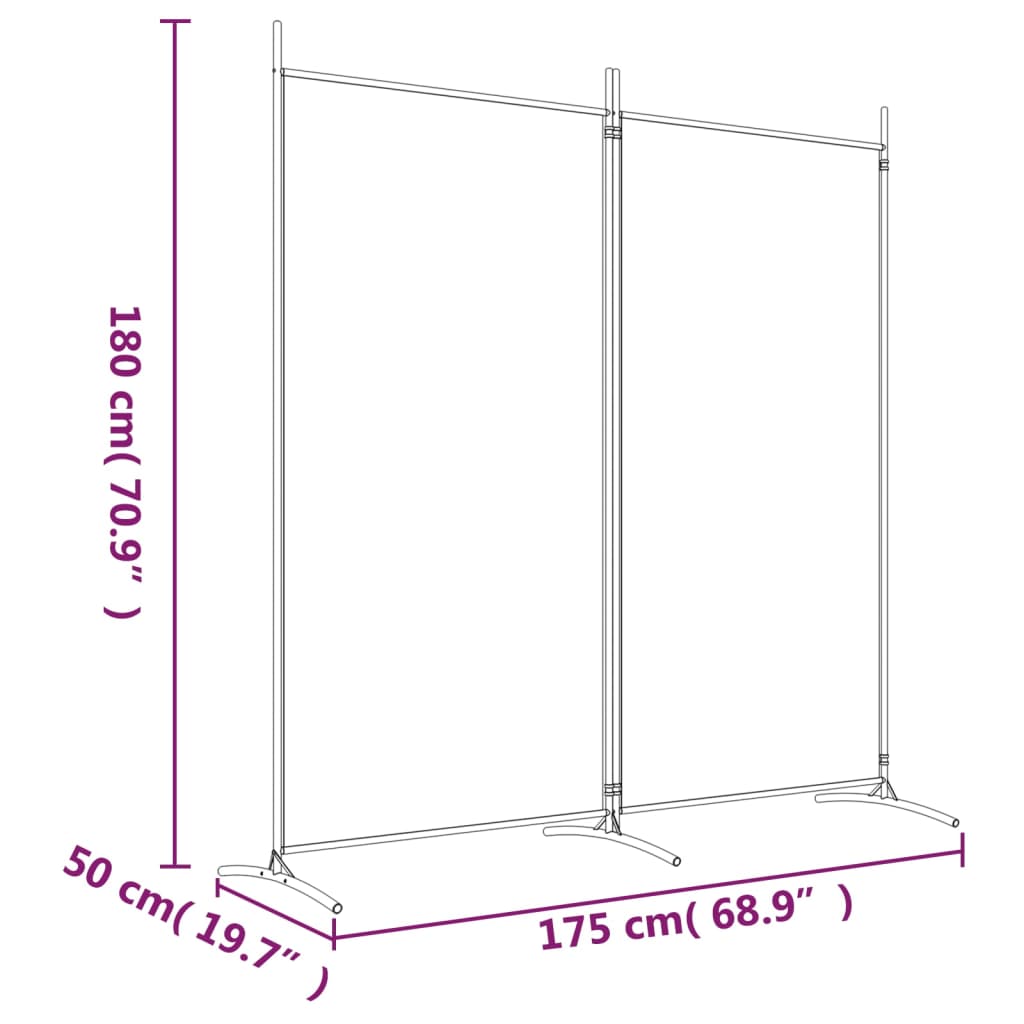 Kamerscherm met 2 panelen 175x180 cm stof antracietkleurig is nu te koop bij PeponiXL, paradijselijk wonen!