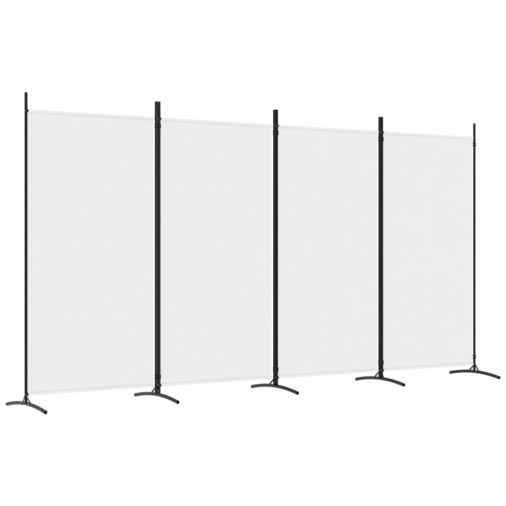 Kamerscherm met 4 panelen 346x180 cm stof wit is nu te koop bij PeponiXL, paradijselijk wonen!