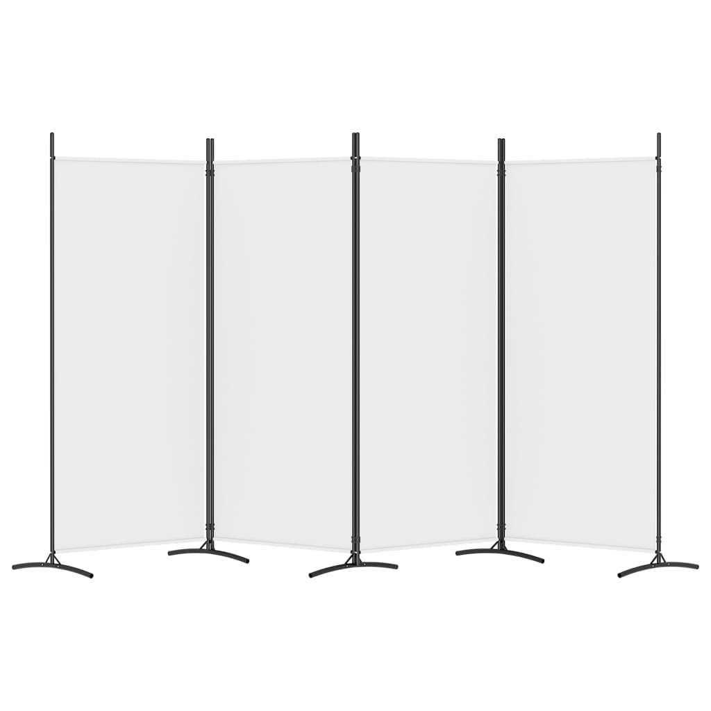Kamerscherm met 4 panelen 346x180 cm stof wit is nu te koop bij PeponiXL, paradijselijk wonen!