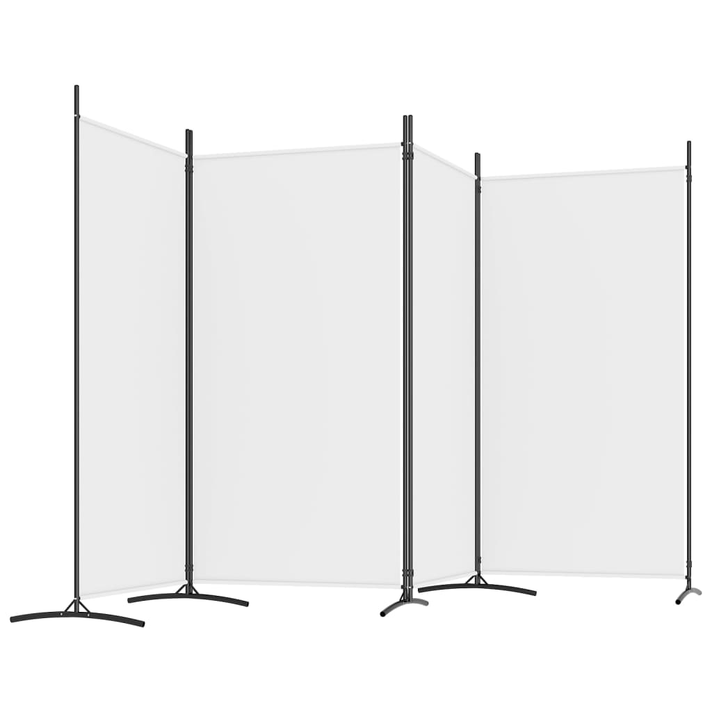 Kamerscherm met 4 panelen 346x180 cm stof wit is nu te koop bij PeponiXL, paradijselijk wonen!