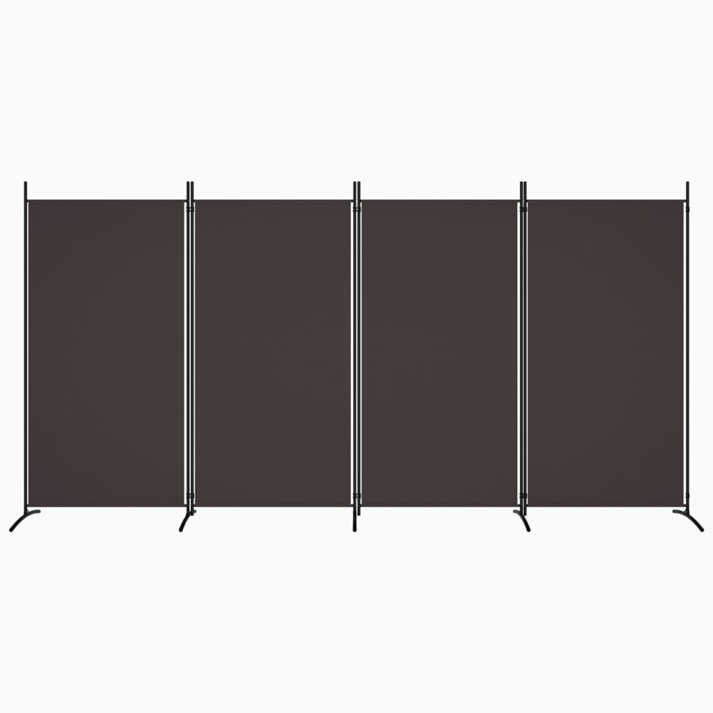 Kamerscherm met 4 panelen 346x180 cm stof bruin is nu te koop bij PeponiXL, paradijselijk wonen!
