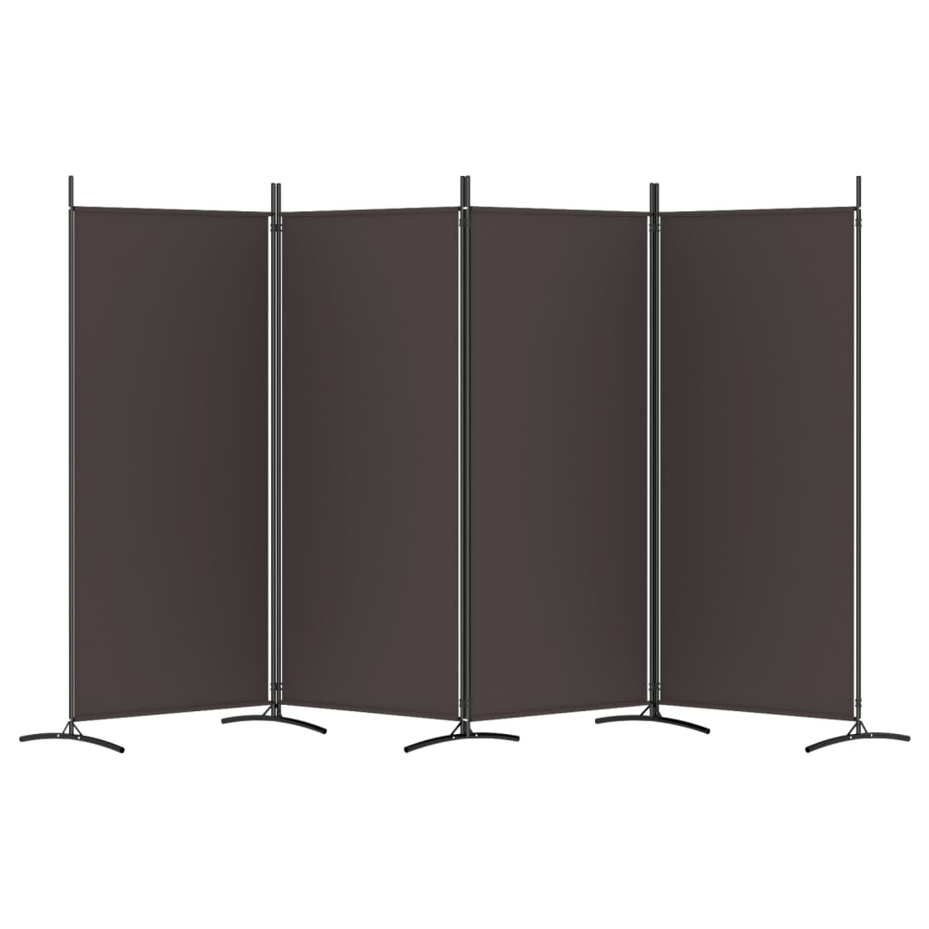 Kamerscherm met 4 panelen 346x180 cm stof bruin is nu te koop bij PeponiXL, paradijselijk wonen!