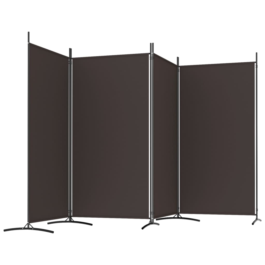Kamerscherm met 4 panelen 346x180 cm stof bruin is nu te koop bij PeponiXL, paradijselijk wonen!