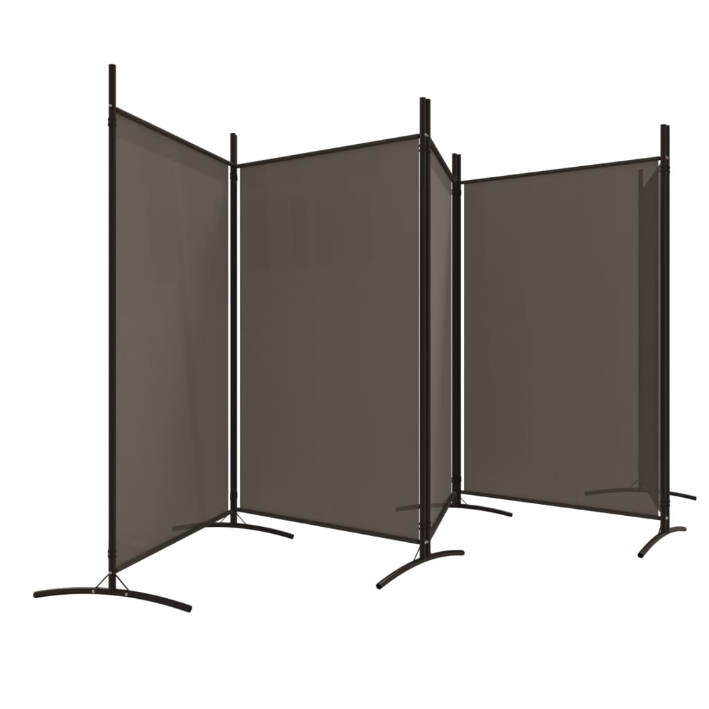 Kamerscherm met 5 panelen 433x180 cm stof antracietkleurig is nu te koop bij PeponiXL, paradijselijk wonen!