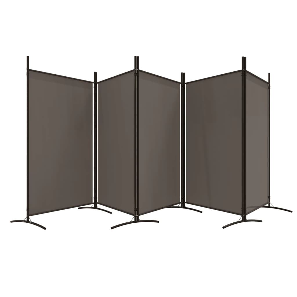 Kamerscherm met 5 panelen 433x180 cm stof antracietkleurig is nu te koop bij PeponiXL, paradijselijk wonen!